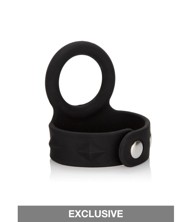 CalExotics Silicone Tri-Snap Scrotum Support Ring - Medium
