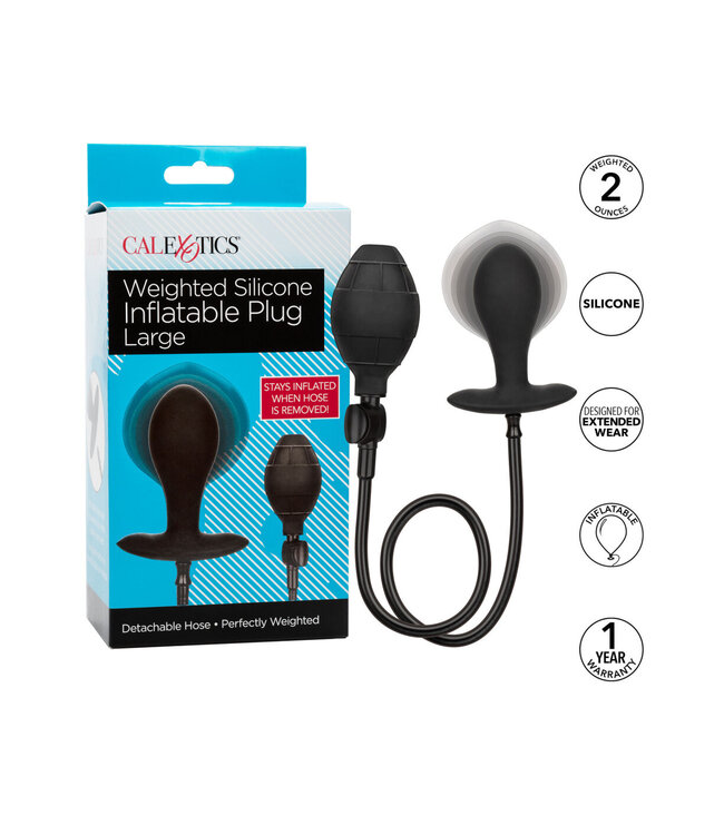 CalExotics Weighted Silicone Inflatable Plug Large