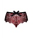 Obsessive Redessia Kanten Slip - Rood/Zwart