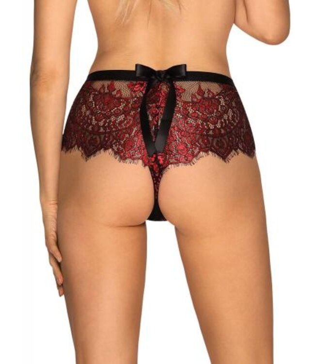 Redessia Kanten Slip - Rood/Zwart