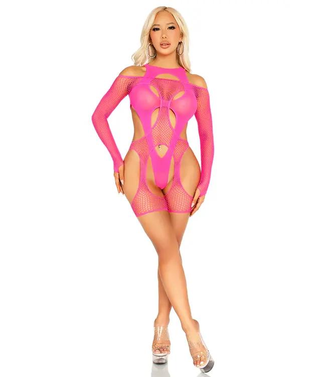 Fishnet Garter Harness & Teddy