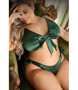 Vixen Only Girl For You Satijnen BH Set Met Sexy String - Curvy