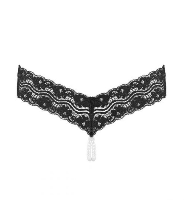 Underneath - Mira String Met Open Kruisje En Parelketting