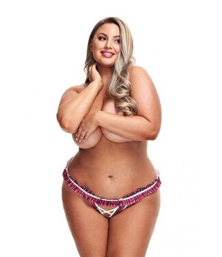 Teacher&#039;s Pet Sexy Schoolmeisje String Met Open Kruis - Roze