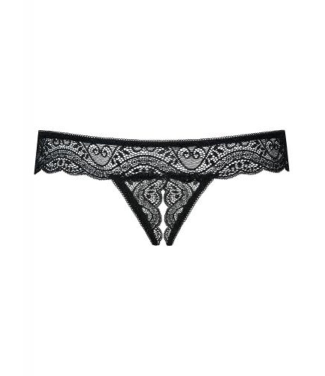 Miamor String Met Open Kruisje - Zwart