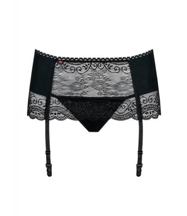 Miamor Jarretel Gordel Met String - Zwart