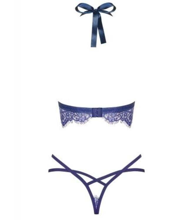 Flowlace Kanten 2-delige Bh Set - Blauw