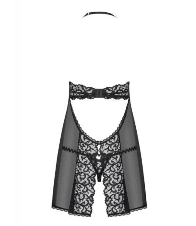 Joylace Transparante Babydoll - Zwart