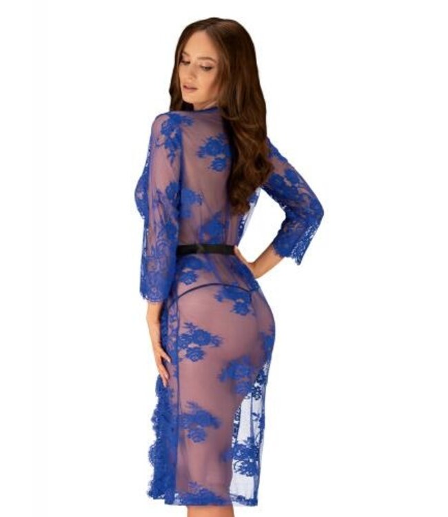 Cobaltess Kanten Kimono - Blauw