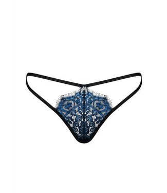 Obsessive Yassmyne Sexy Kanten String - Blauw