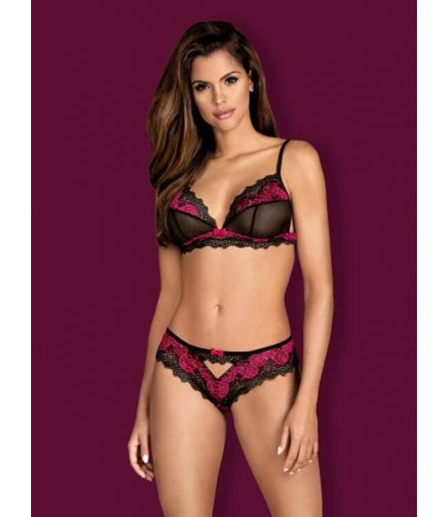 Tulia 2-Delige BH Set - Zwart/Roze