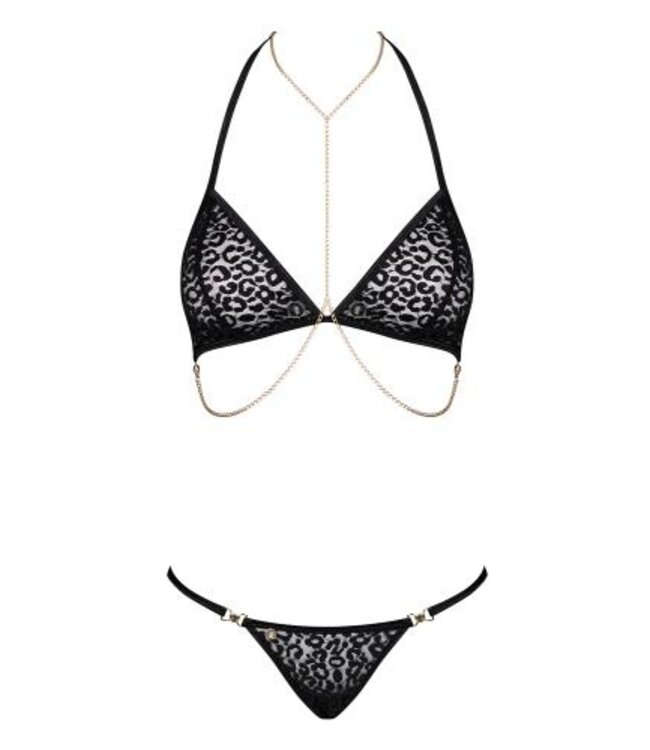 Pantheria 2-Delige Set Met Kettinkjes - Zwart