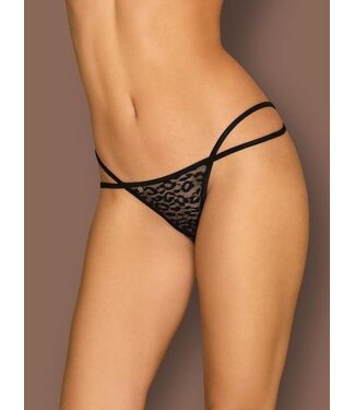 Obsessive Pantheria String Met Kettinkjes - Zwart