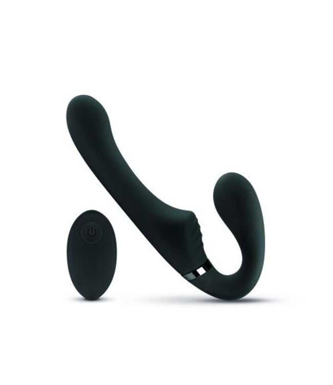 No-Parts - Avery Strapless Strapon Vibrerende Dildo 22 cm - Zwart
