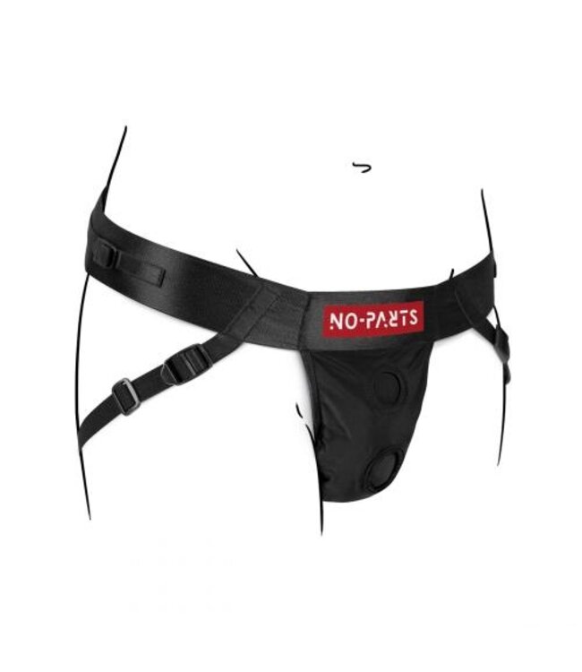 No-Parts - Taylor Adjustable Strap On Harnas Met Dubbele O-Ring