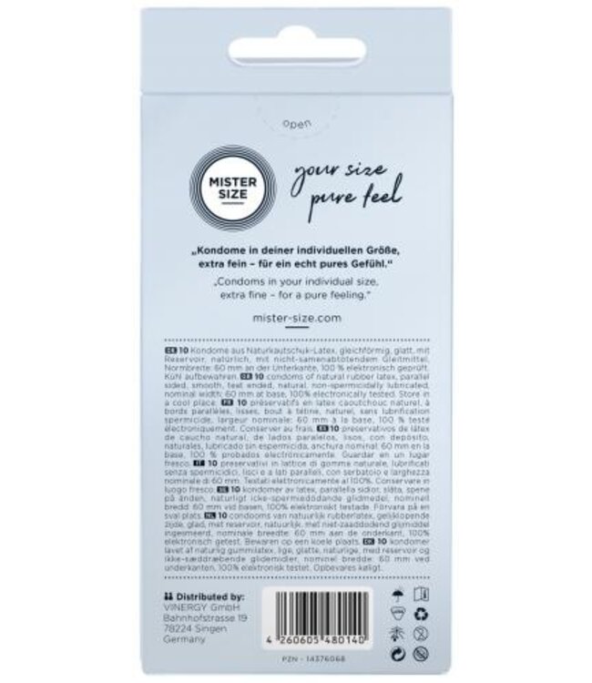 MISTER.SIZE 60 mm Condooms 10 stuks