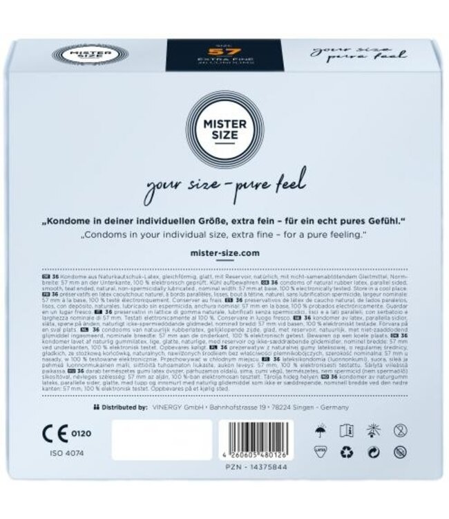 MISTER.SIZE 57 mm Condooms 36 stuks