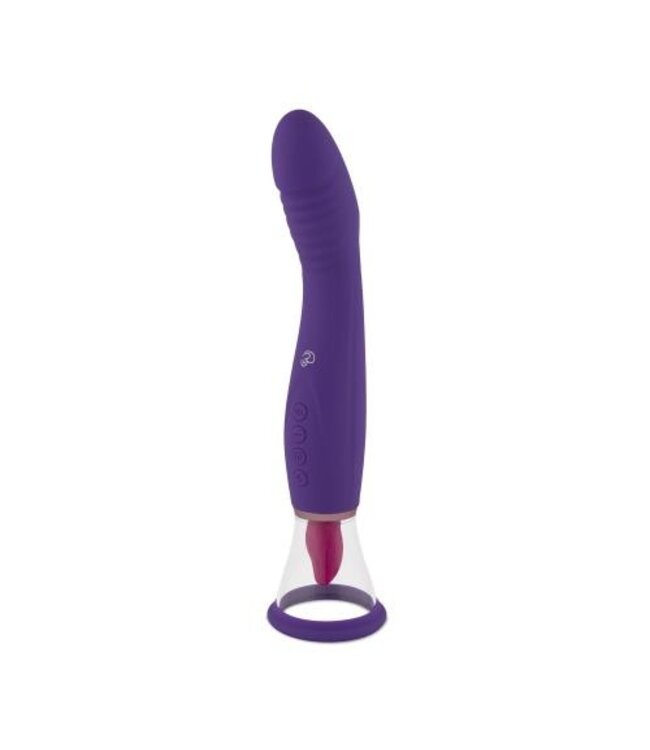 Pleasure Pump Met G-Spot Vibrator - Paars
