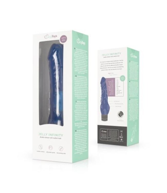 Jelly Infinity - Realistische Vibrator - Blauw