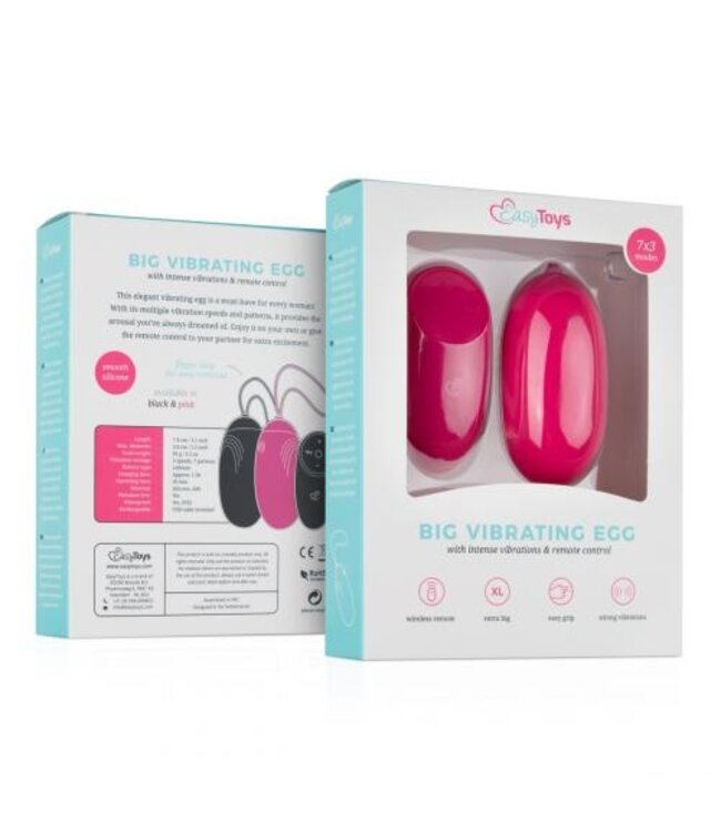 XL Vibratie-Ei Met Afstandsbediening - Roze