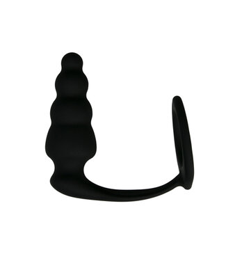 Easytoys Men Only Cockring Met Geribbelde Buttplug