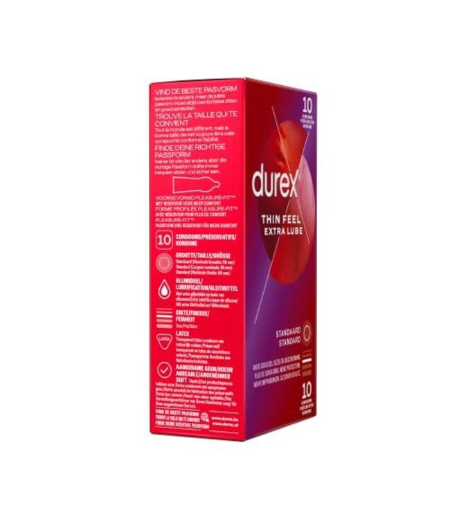 Durex Thin Feel Extra Glijmiddel - 10 stuks