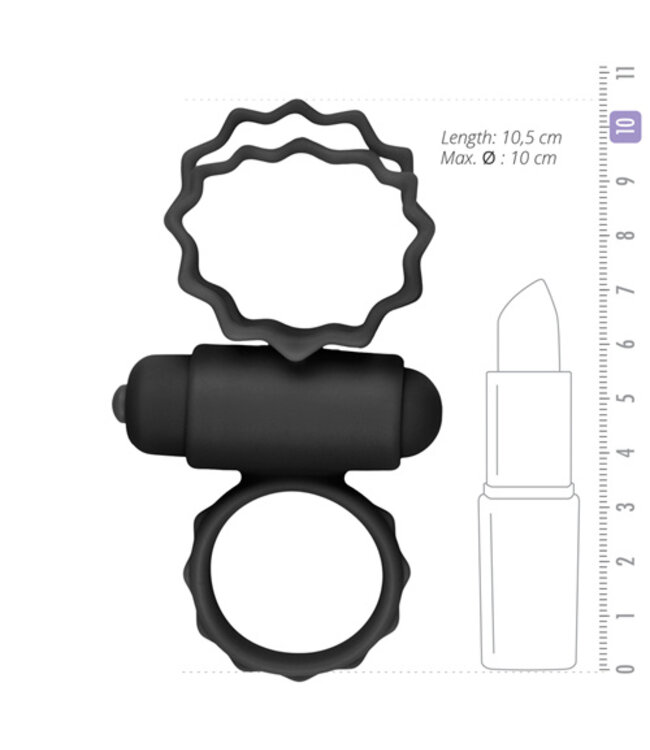 Duo Cockring - Zwart