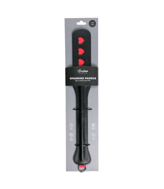 Lange leren paddle met hartje