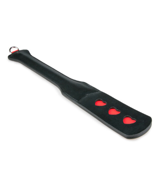 Lange leren paddle met hartje