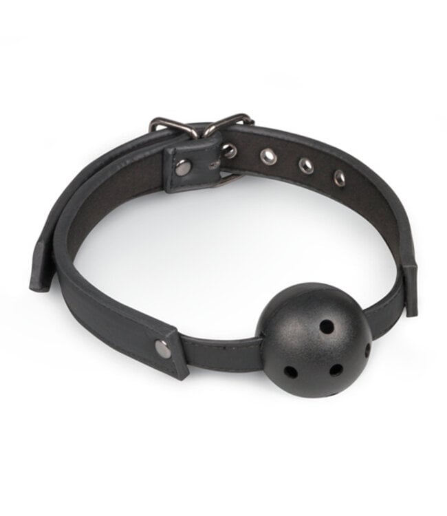Ball gag met PVC bal - zwart