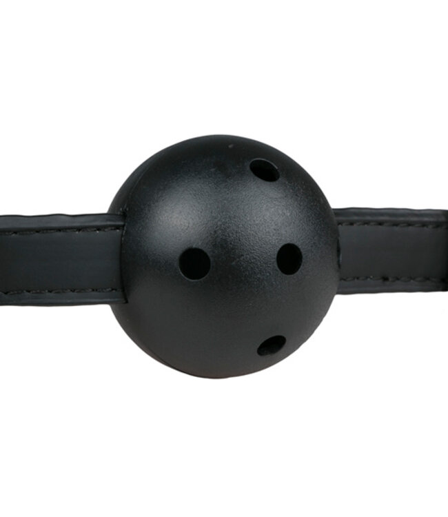 Ball gag met PVC bal - zwart