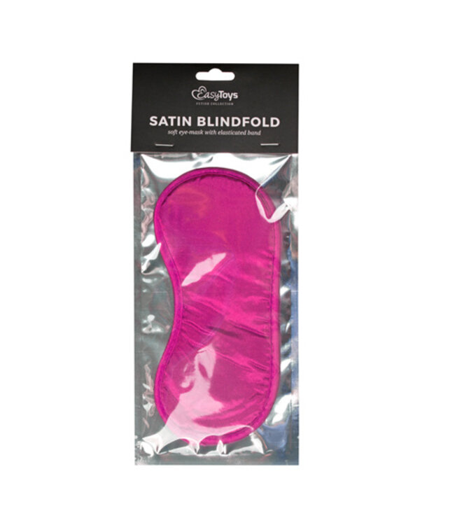 Roze satijnen oogmasker