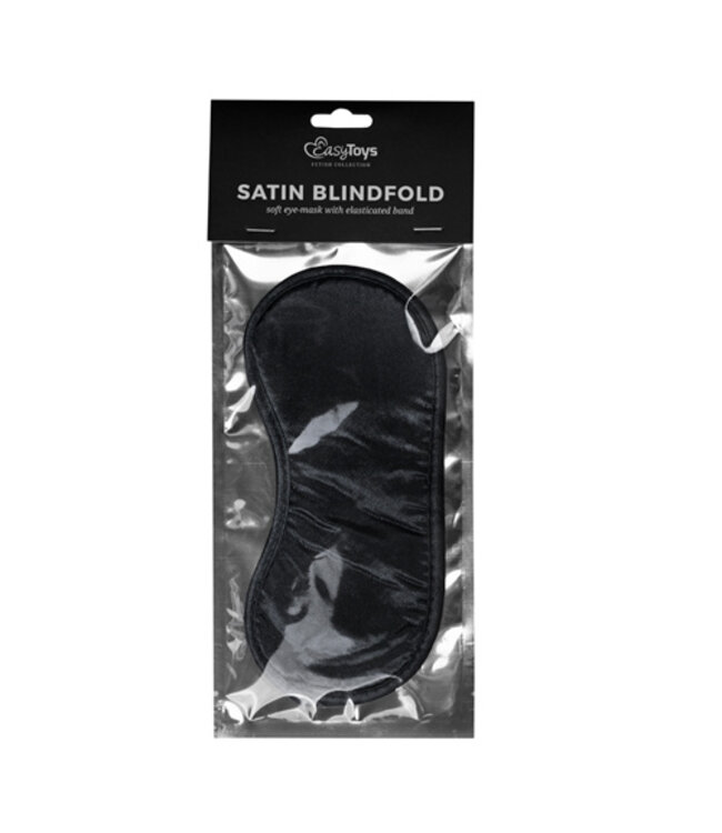 Zwart satijnen oogmasker