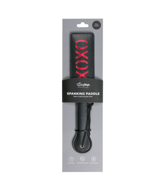 Zwarte Leren Paddle XOXO