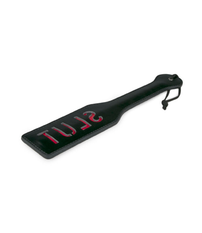 Zwarte leren paddle - Slut