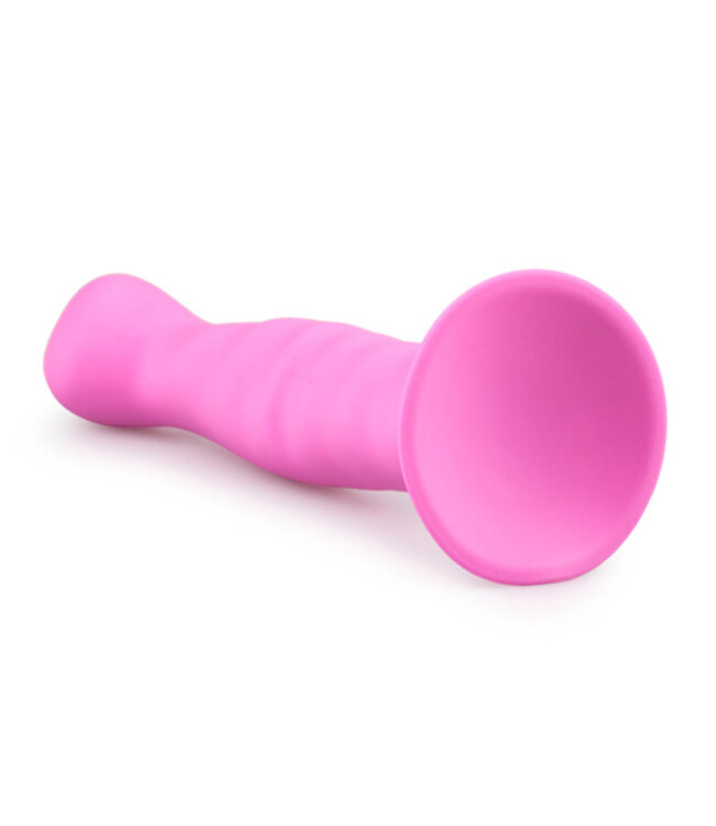 Siliconen dildo met zuignap - Roze