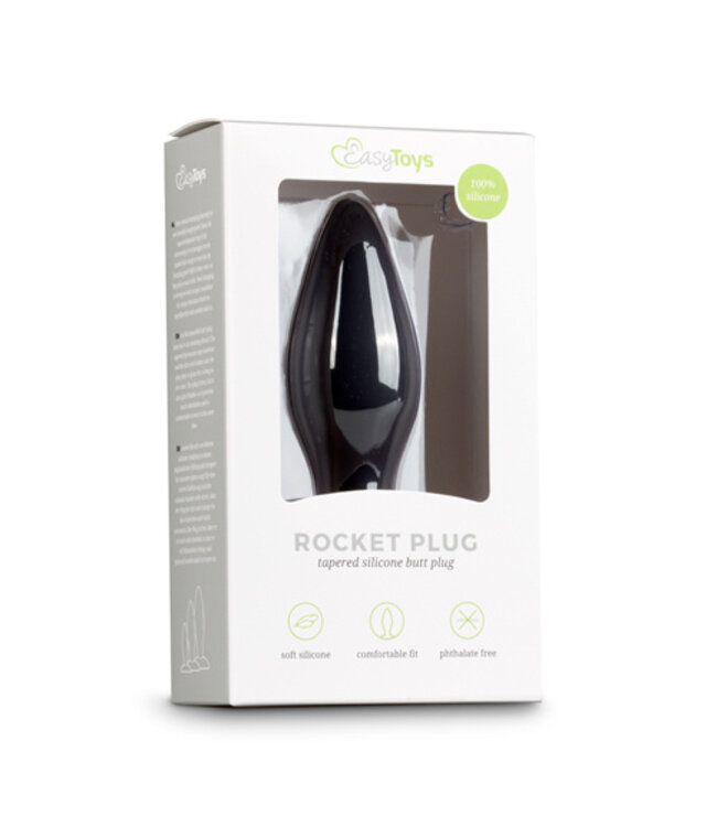 Medium Zwarte Siliconen Buttplug