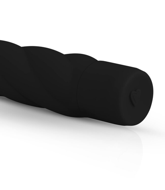 Zwarte siliconen vibrator