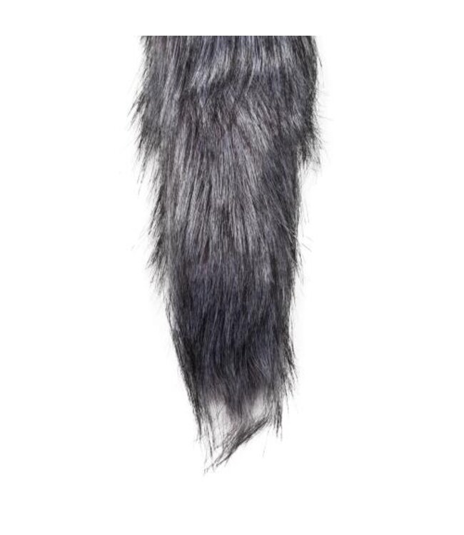 Medium zilverkleurige buttplug met vossenstaart