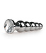 Easytoys Anal Collection Dunne Geribbelde Buttplug Met Transparant Kristal
