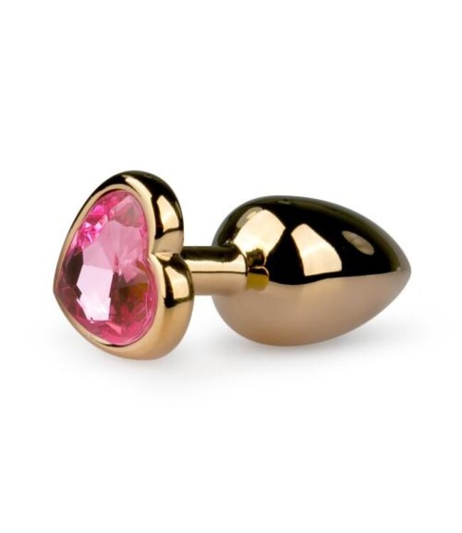 Metalen buttplug met roze hartje