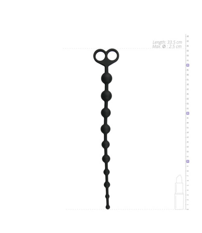 Anaal kralen - lang, zwart