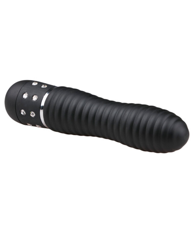 Easytoys Mini Vibrator Geribbeld - Zwart