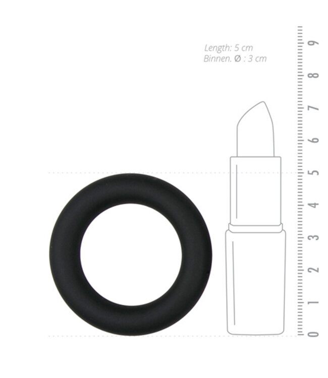 Easytoys Siliconen Cockring Small - Zwart