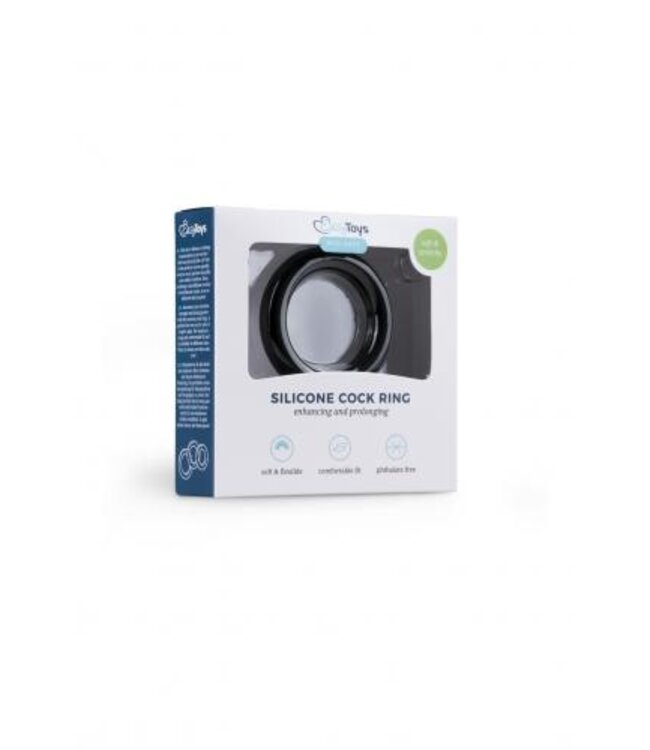 Easytoys Siliconen Cockring Medium - Zwart