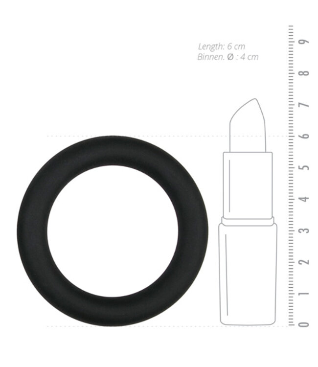 Easytoys Siliconen Cockring Large - Zwart