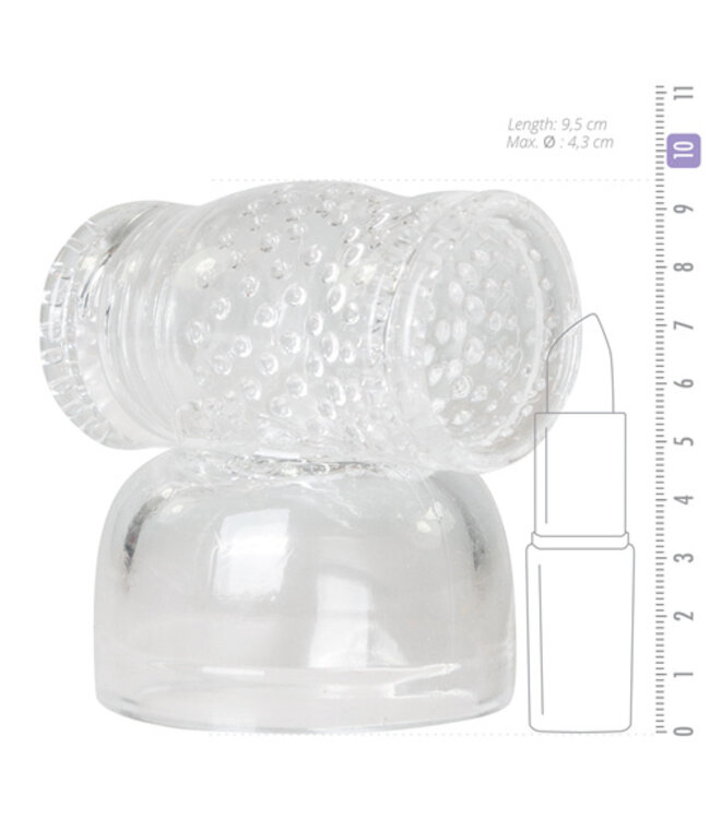 EasyToys Wand Collection – Opzetstuk Met Masturbator - Clear