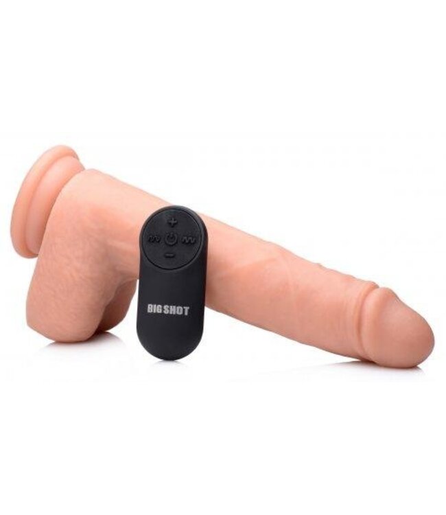 Vibrerende & Stotende Realistische XL Dildo Met Balzak - 17.8 cm