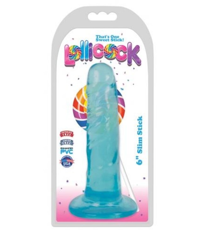 Lollicock - Dildo Slim Stick -  Berry Ice - 15.2 cm
