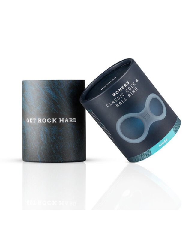 Boners Siliconen Cockring En Ballstretcher - Grijs